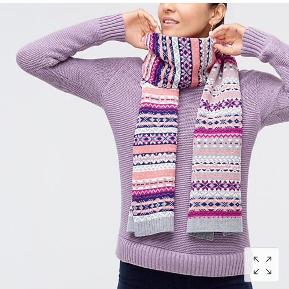 J. Crew Fair Isle Knit Scarf